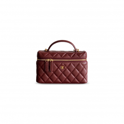 CHANEL VANITY CASE WITH CHAIN BAG GOATSKIN AP5100 (19.5*17*5cm)
